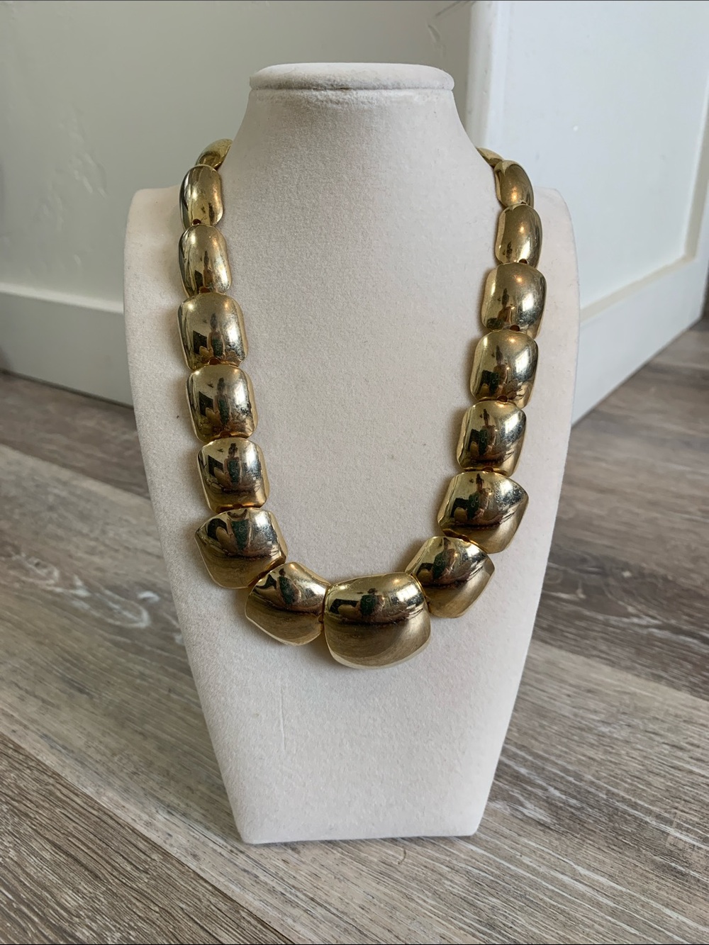 Gold Tone Statement Chunky Link Necklace - Women Jewelry